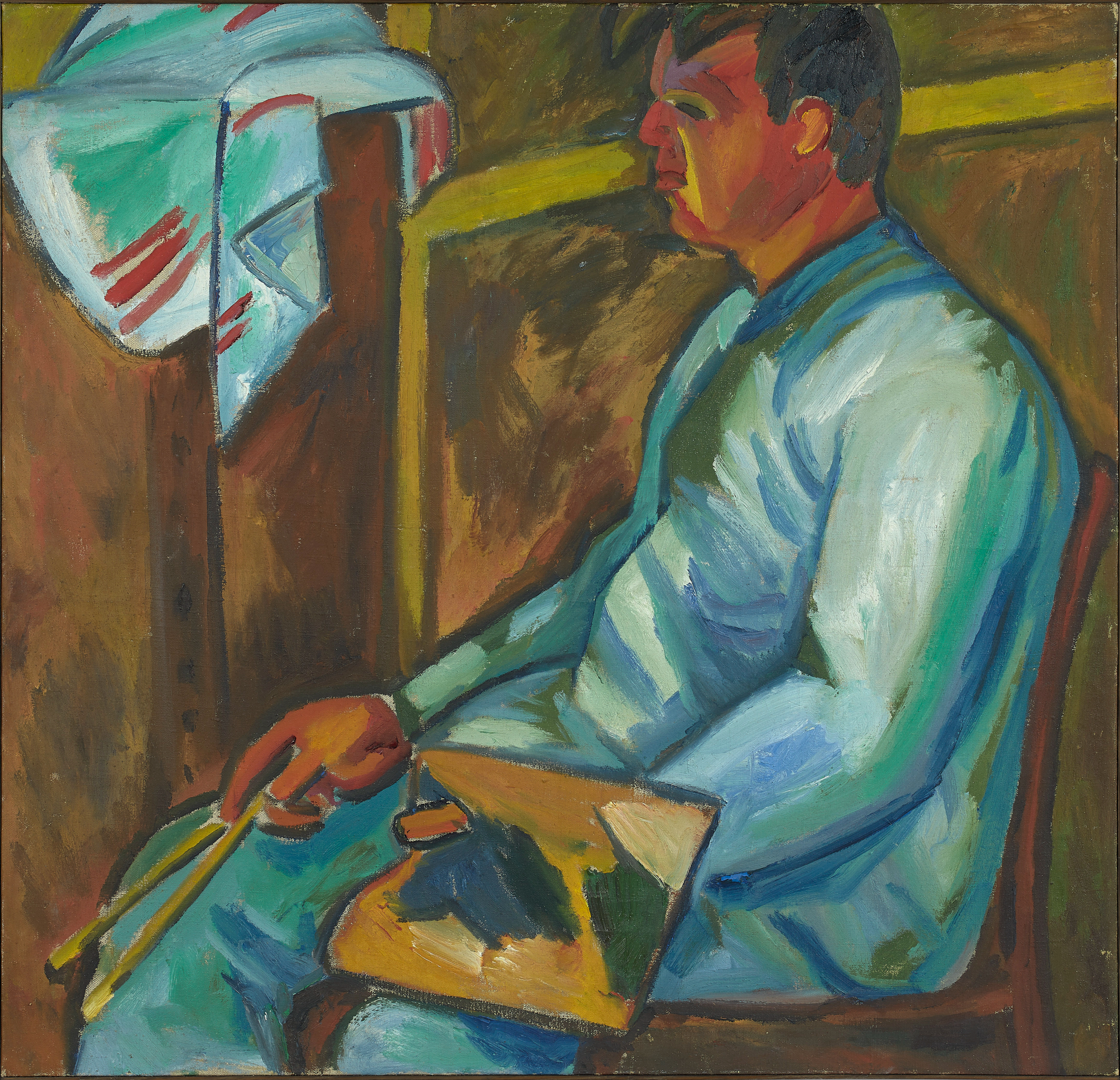 Mikhail Larionov, Portrait ou Portrait de David D.Bourliouk - 1910 © Artcurial