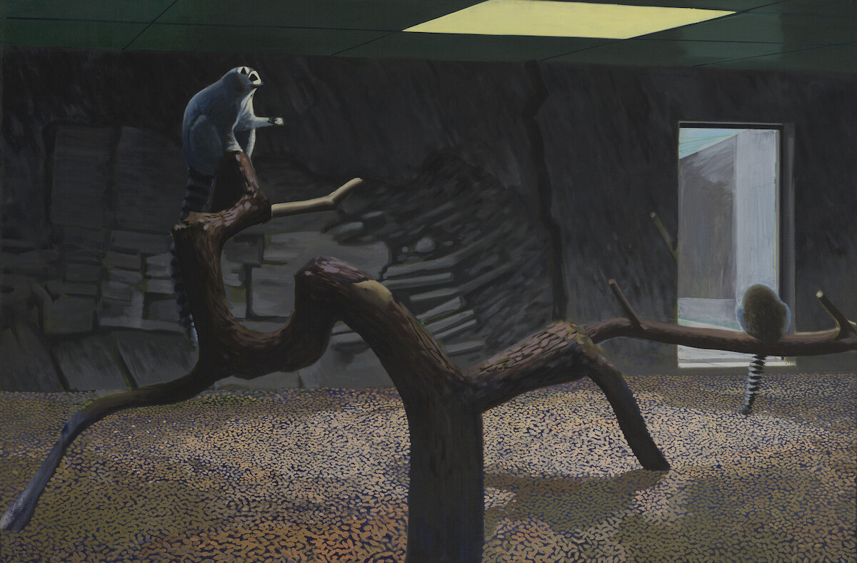 Gilles Aillaud_Loevenbruck_Interieur avec makis_1969